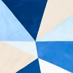 CUBIST SILK PANEL fabric BLUE color by Schumacher