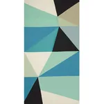 CUBIST SILK PANEL fabric PEACOCK color by Schumacher