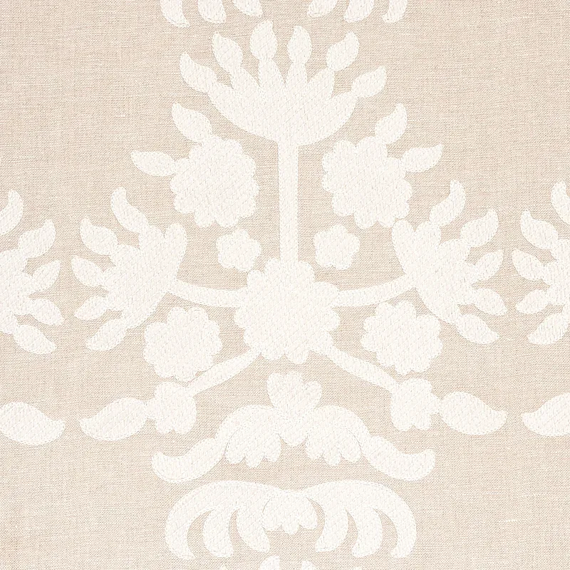 Cybele Embroidery Fabric – NATURAL | Schumacher | Wallpaper Cybele Embroidery fabric NATURAL color by Schumacher