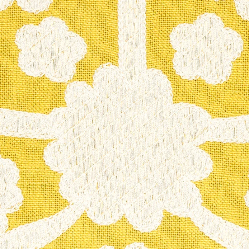 Cybele Embroidery fabric YELLOW color by Schumacher