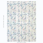 Cynthia Embroidered Print Fabric – BLUE | Schumacher | Wallp Cynthia Embroidered Print fabric BLUE color by Schumacher