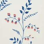 Cynthia Embroidered Print Fabric – BLUE | Schumacher | Wallp Cynthia Embroidered Print fabric BLUE color by Schumacher