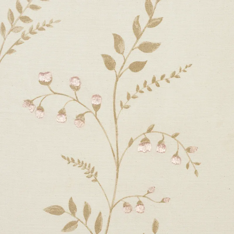 Cynthia Embroidered Print Fabric – NATURAL | Schumacher | Wa Cynthia Embroidered Print fabric NATURAL color by Schumacher