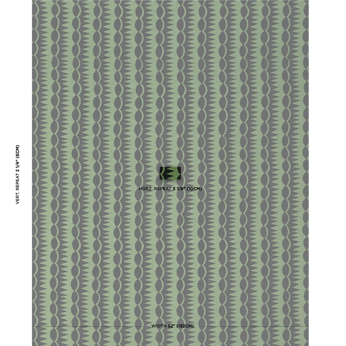 DAGGER STRIPE Fabric – BLACK ON GREEN | Schumacher | Wallpap DAGGER STRIPE fabric BLACK ON GREEN color by Schumacher