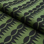 DAGGER STRIPE Fabric – BLACK ON GREEN | Schumacher | Wallpap DAGGER STRIPE fabric BLACK ON GREEN color by Schumacher