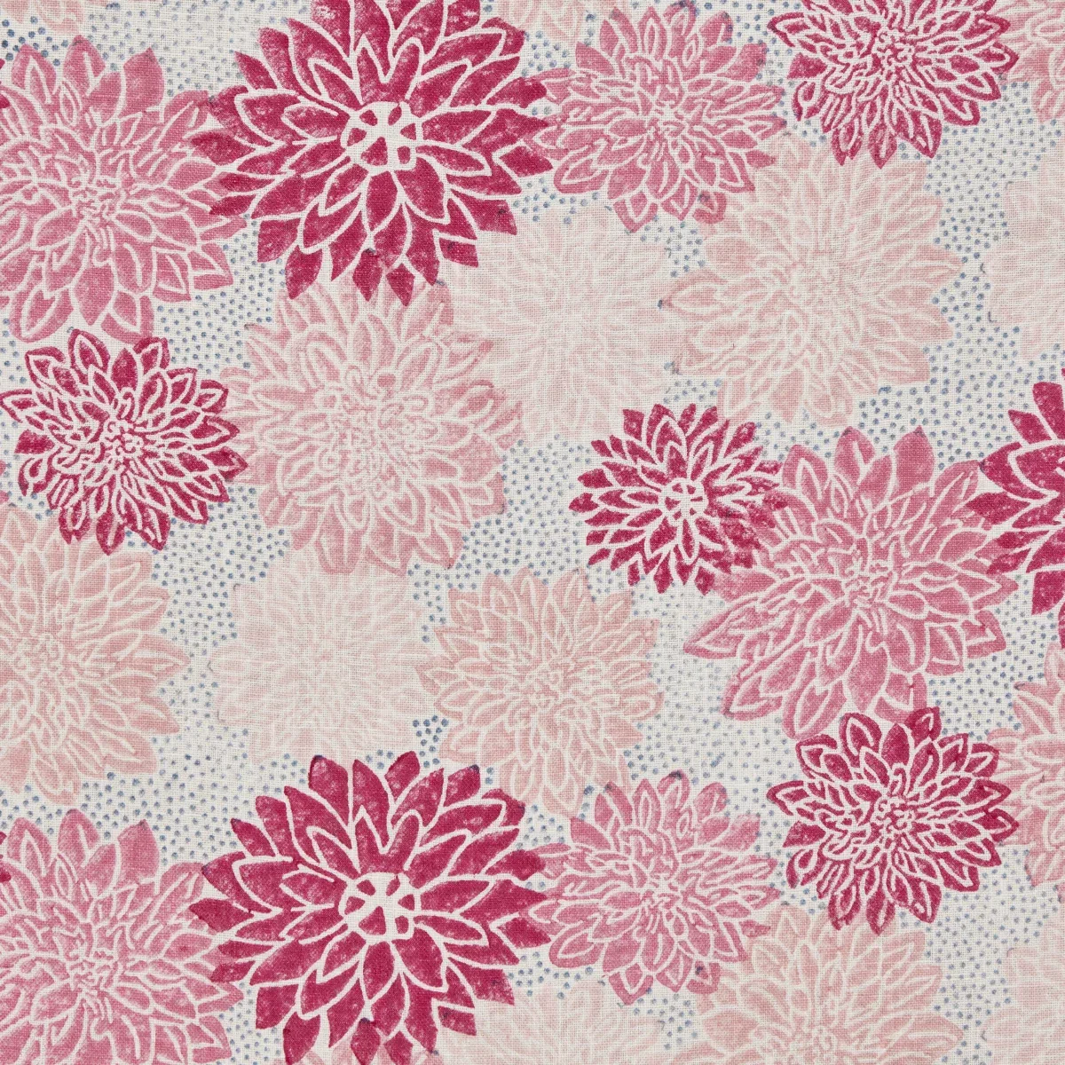 Dahlia Hand Block Print Fabric – HOT PINK | Schumacher | Wal Dahlia Hand Block Print fabric HOT PINK color by Schumacher