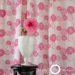 Dahlia Hand Block Print Fabric – HOT PINK | Schumacher | Wal Dahlia Hand Block Print fabric HOT PINK color by Schumacher