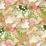 DAISY CHAIN Fabric – GREEN AND PINK | Schumacher | Wallpaper DAISY CHAIN fabric GREEN AND PINK color by Schumacher