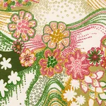 DAISY CHAIN Fabric – GREEN AND PINK | Schumacher | Wallpaper DAISY CHAIN fabric GREEN AND PINK color by Schumacher