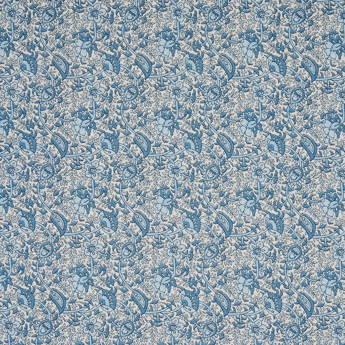 DAISY INDOOR/OUTDOOR fabric INDIGO color by Schumacher