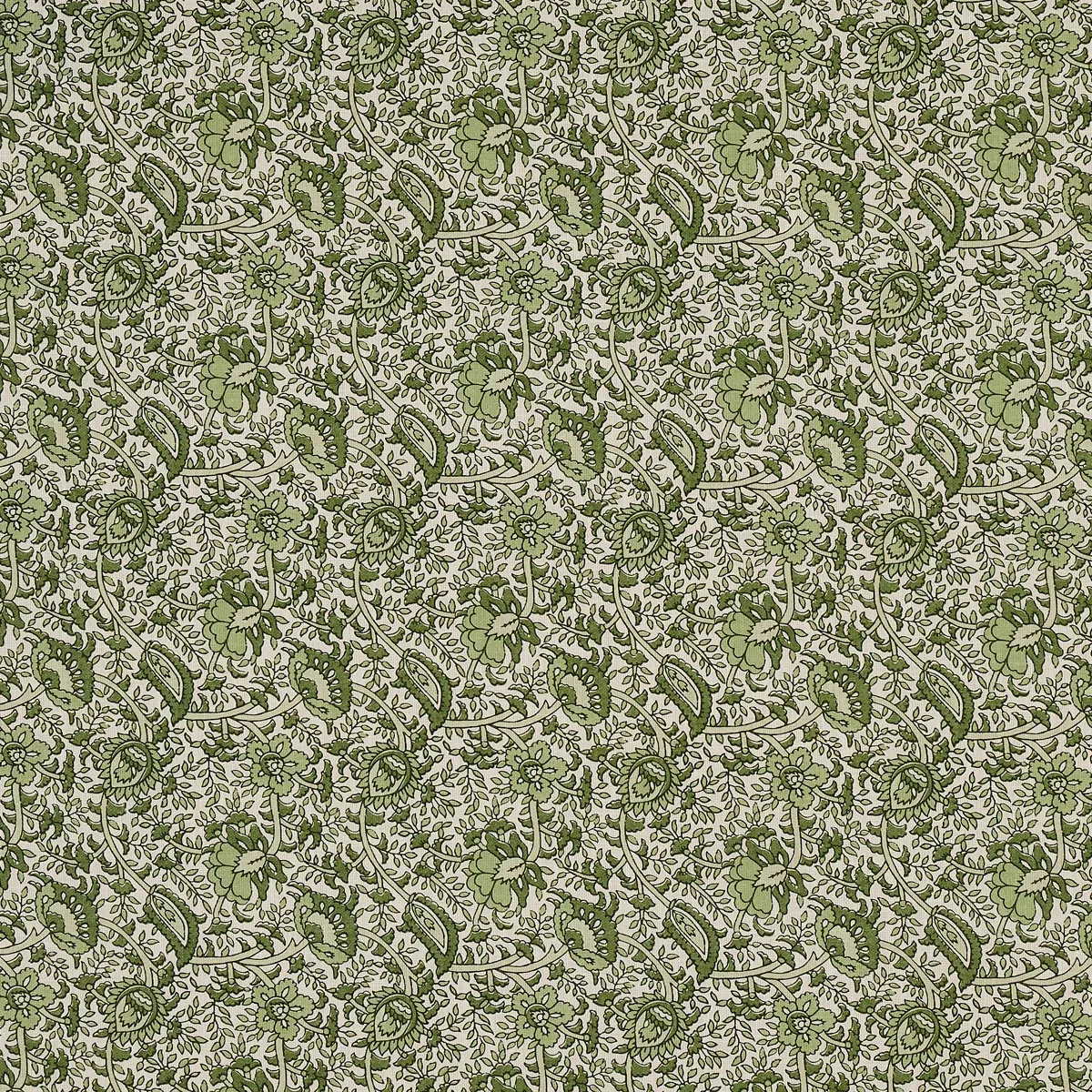 DAISY INDOOR/OUTDOOR fabric LEAF GREEN color by Schumacher