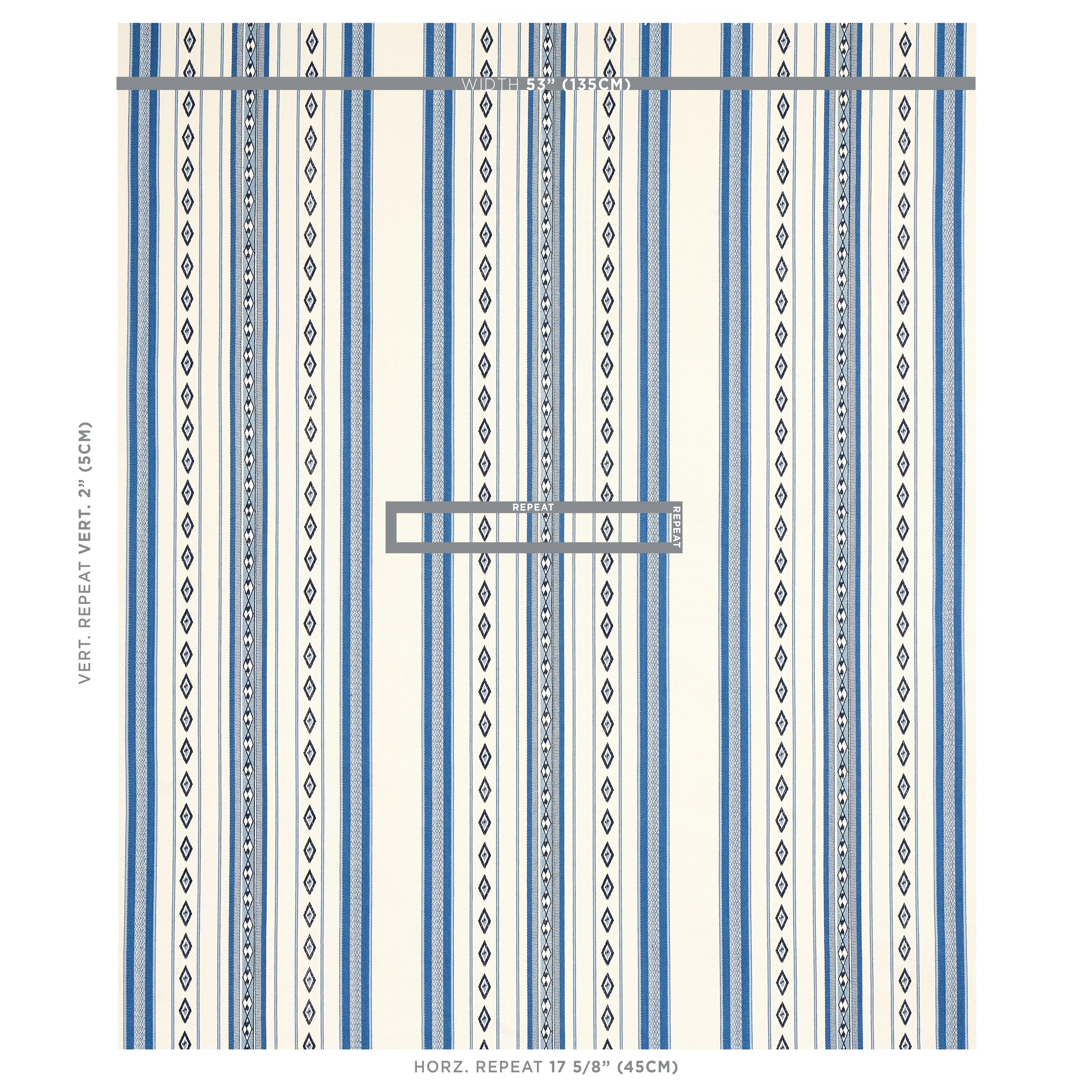 DAKOTA STRIPE Fabric – BLUE | Schumacher | Wallpaper Twins DAKOTA STRIPE fabric BLUE color by Schumacher