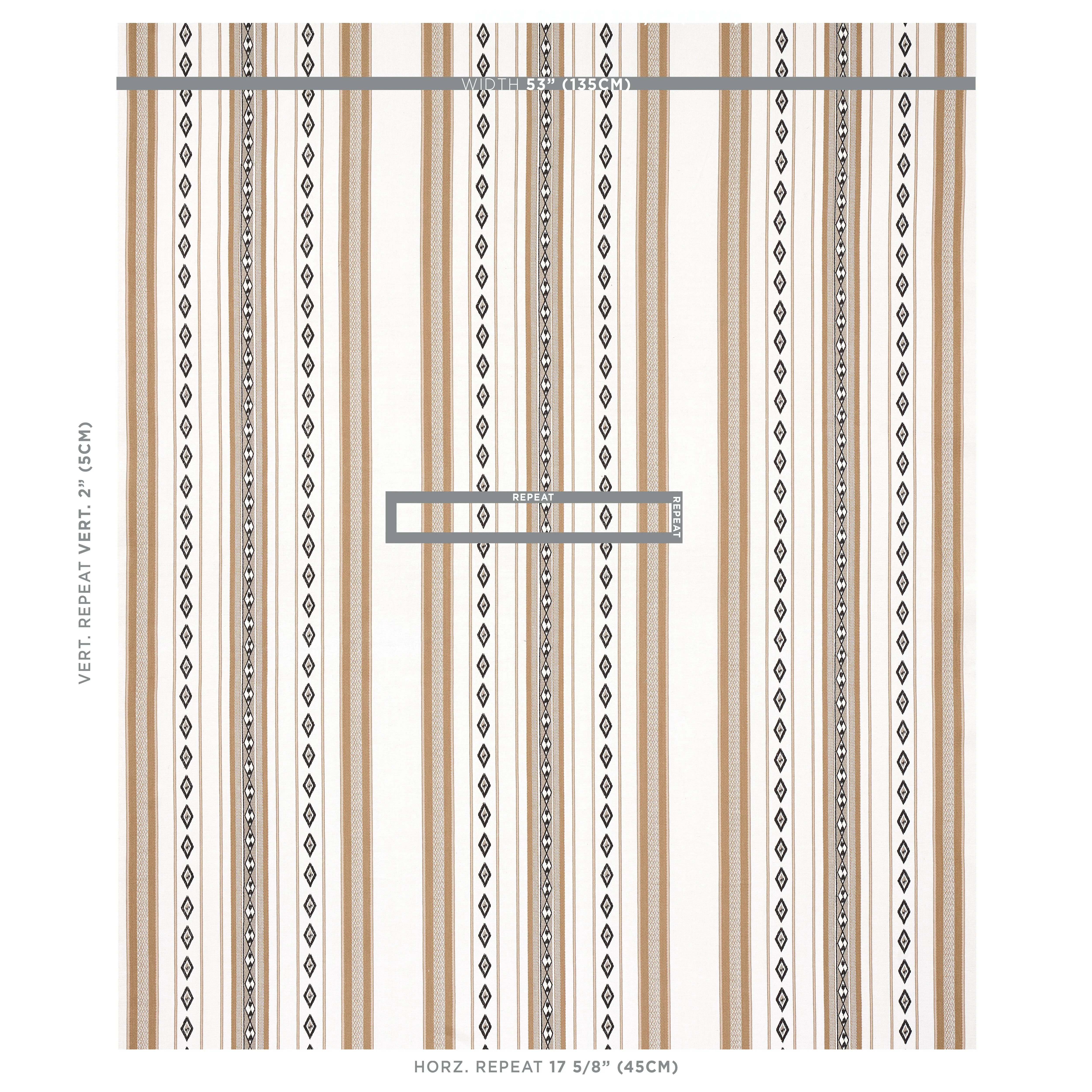 DAKOTA STRIPE fabric NEUTRAL color by Schumacher
