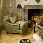 DANDRIDGE DAMASK fabric MAGNOLIA color by Schumacher