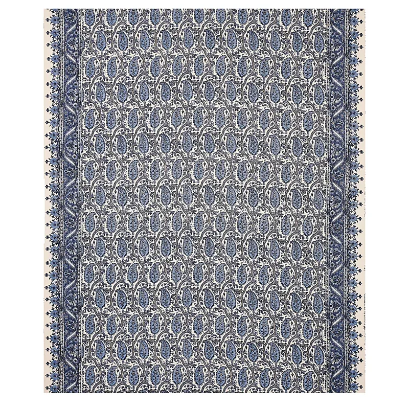 DARIA PAISLEY Fabric – INDIGO | Schumacher | Wallpaper Twins DARIA PAISLEY fabric INDIGO color by Schumacher