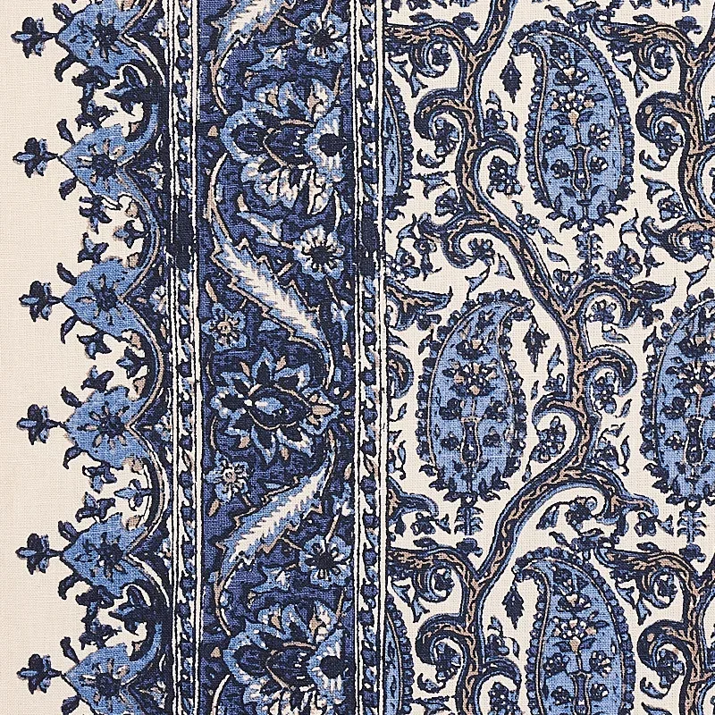 DARIA PAISLEY Fabric – INDIGO | Schumacher | Wallpaper Twins DARIA PAISLEY fabric INDIGO color by Schumacher
