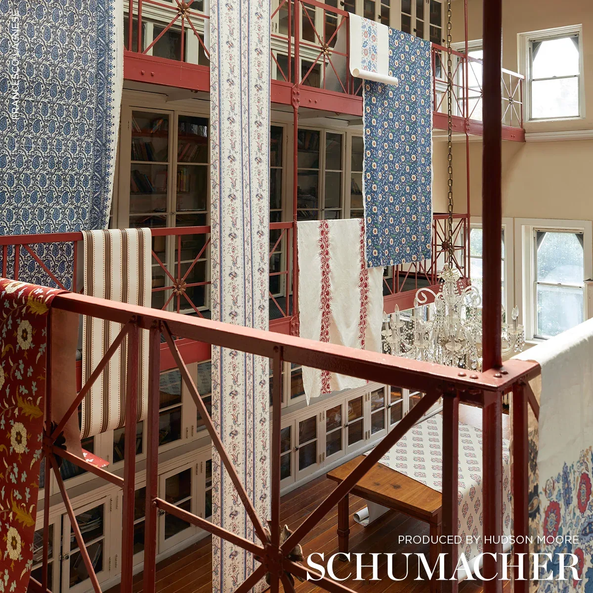 DARIA PAISLEY Fabric – INDIGO | Schumacher | Wallpaper Twins DARIA PAISLEY fabric INDIGO color by Schumacher