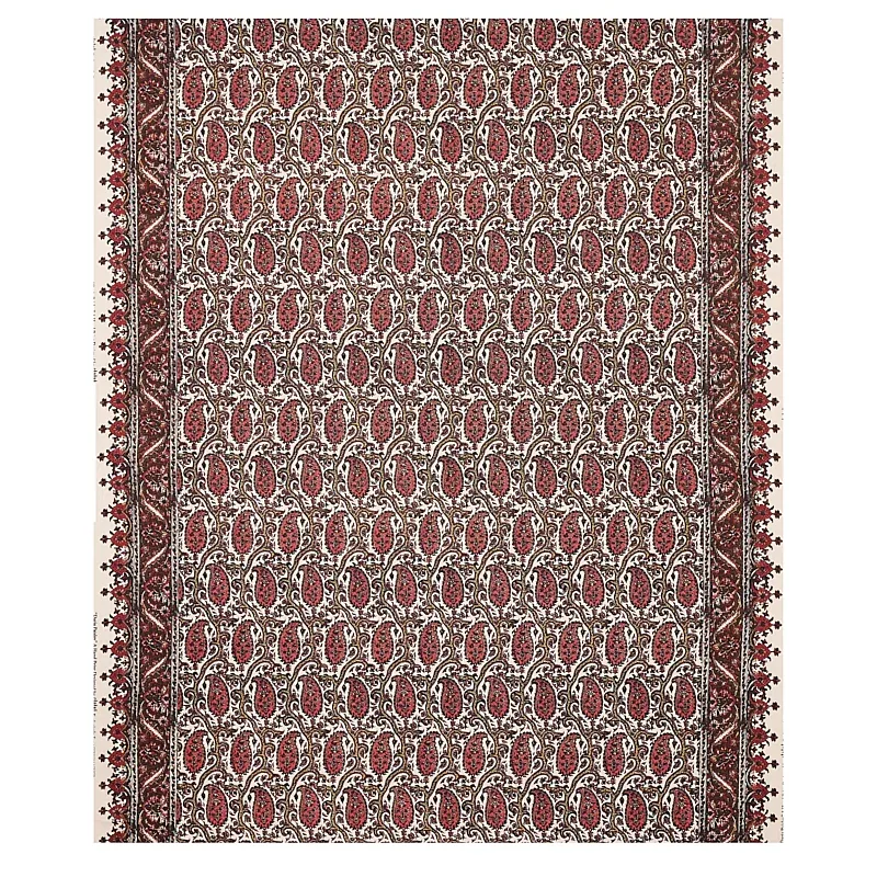 DARIA PAISLEY Fabric – MAROON | Schumacher | Wallpaper Twins DARIA PAISLEY fabric MAROON color by Schumacher