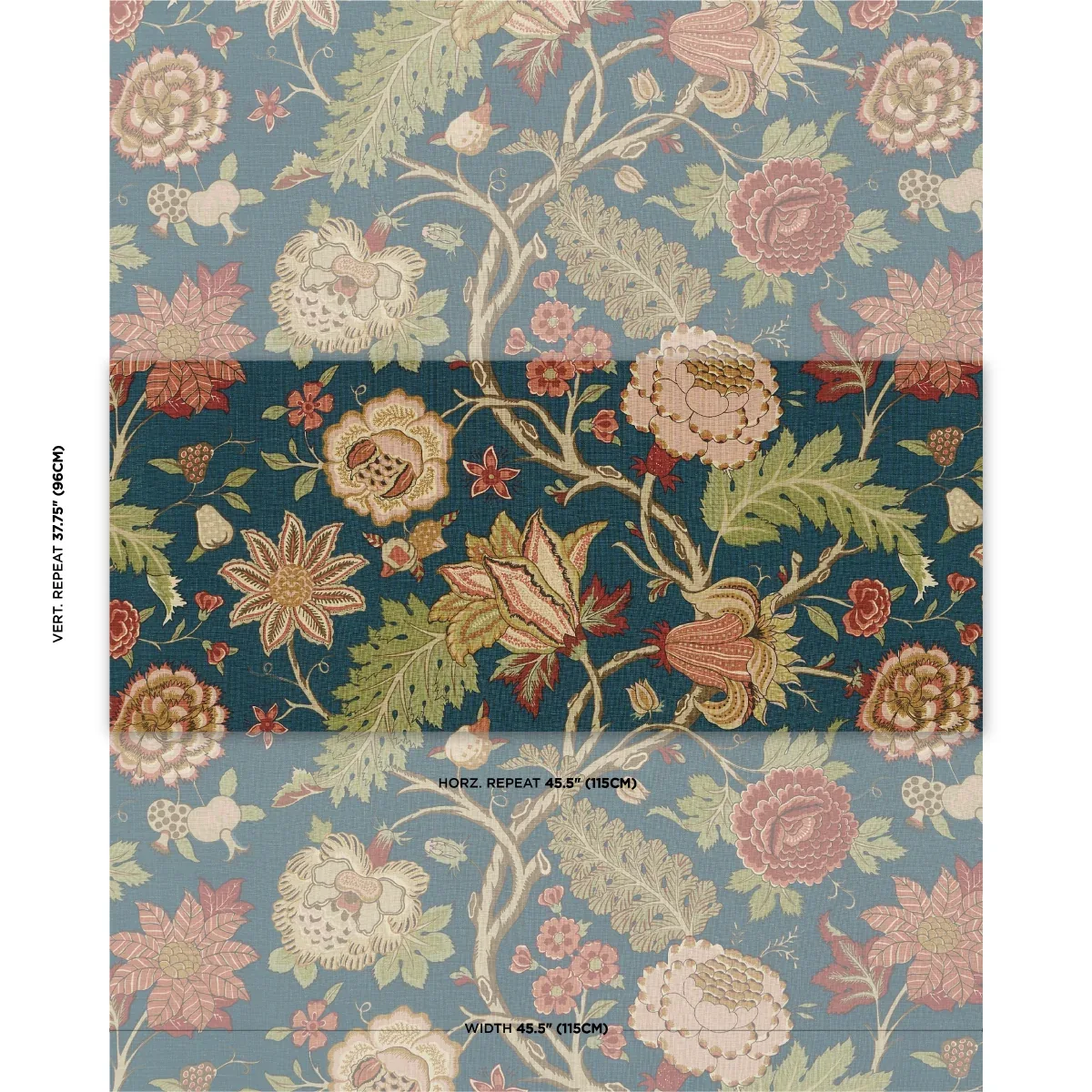 DARSY TREE OF LIFE Fabric – PEACOCK | Schumacher | Wallpaper DARSY TREE OF LIFE fabric PEACOCK color by Schumacher