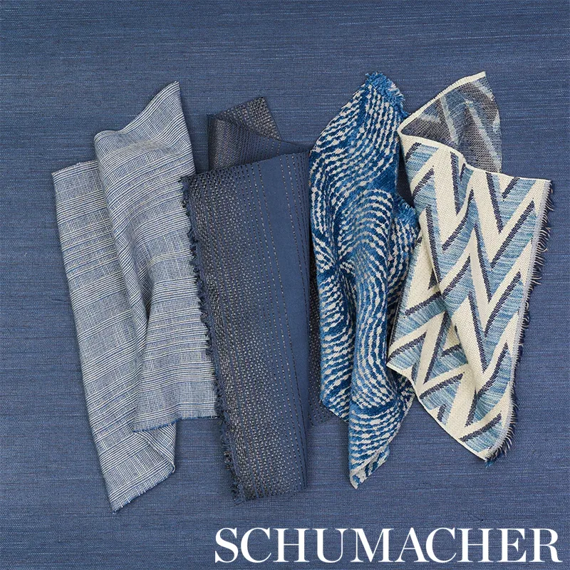 DARTMOOR Fabric – BLUE | Schumacher | Wallpaper Twins DARTMOOR fabric BLUE color by Schumacher