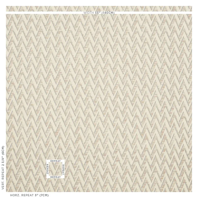DARTMOOR fabric STONE color by Schumacher