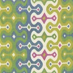 DARYA IKAT fabric JEWEL color by Schumacher