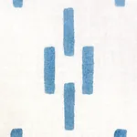 Dash Hand Block Print fabric BLUE color by Schumacher