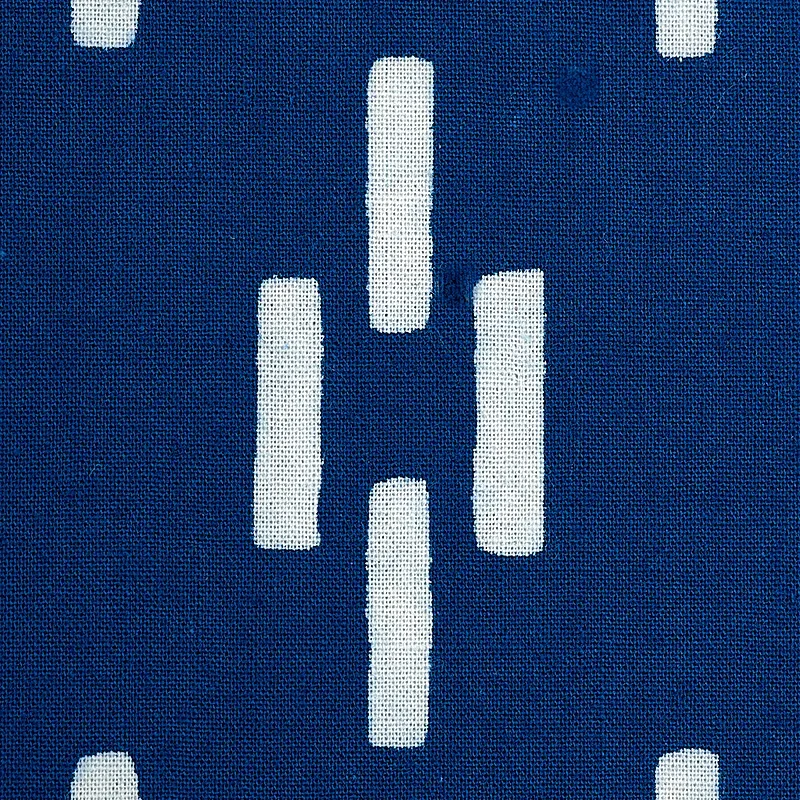 Dash Hand Block Print Fabric – INDIGO | Schumacher | Wallpap Dash Hand Block Print fabric INDIGO color by Schumacher