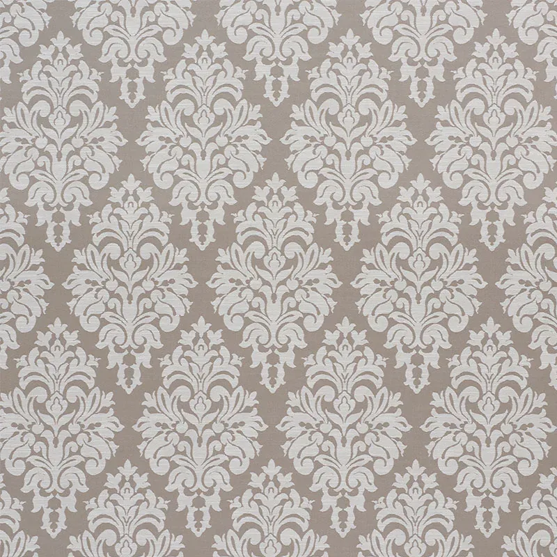 DAUPHINE DAMASK INDOOR/OUTDOOR fabric TAUPE color by Schumacher
