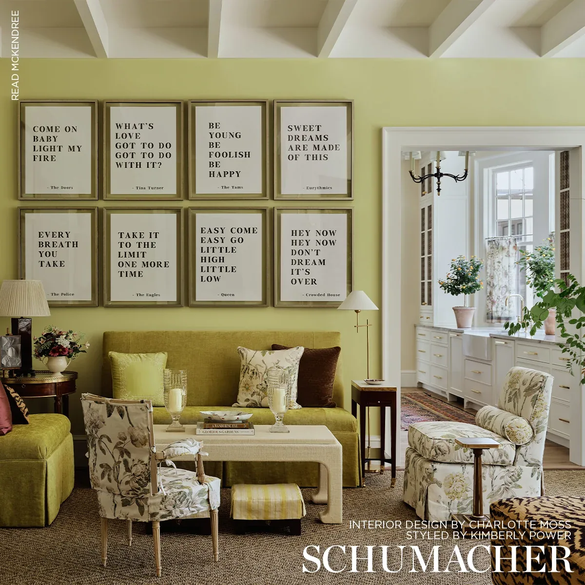 DAYDREAM Fabric – CITRON | Schumacher | Wallpaper Twins DAYDREAM fabric CITRON color by Schumacher
