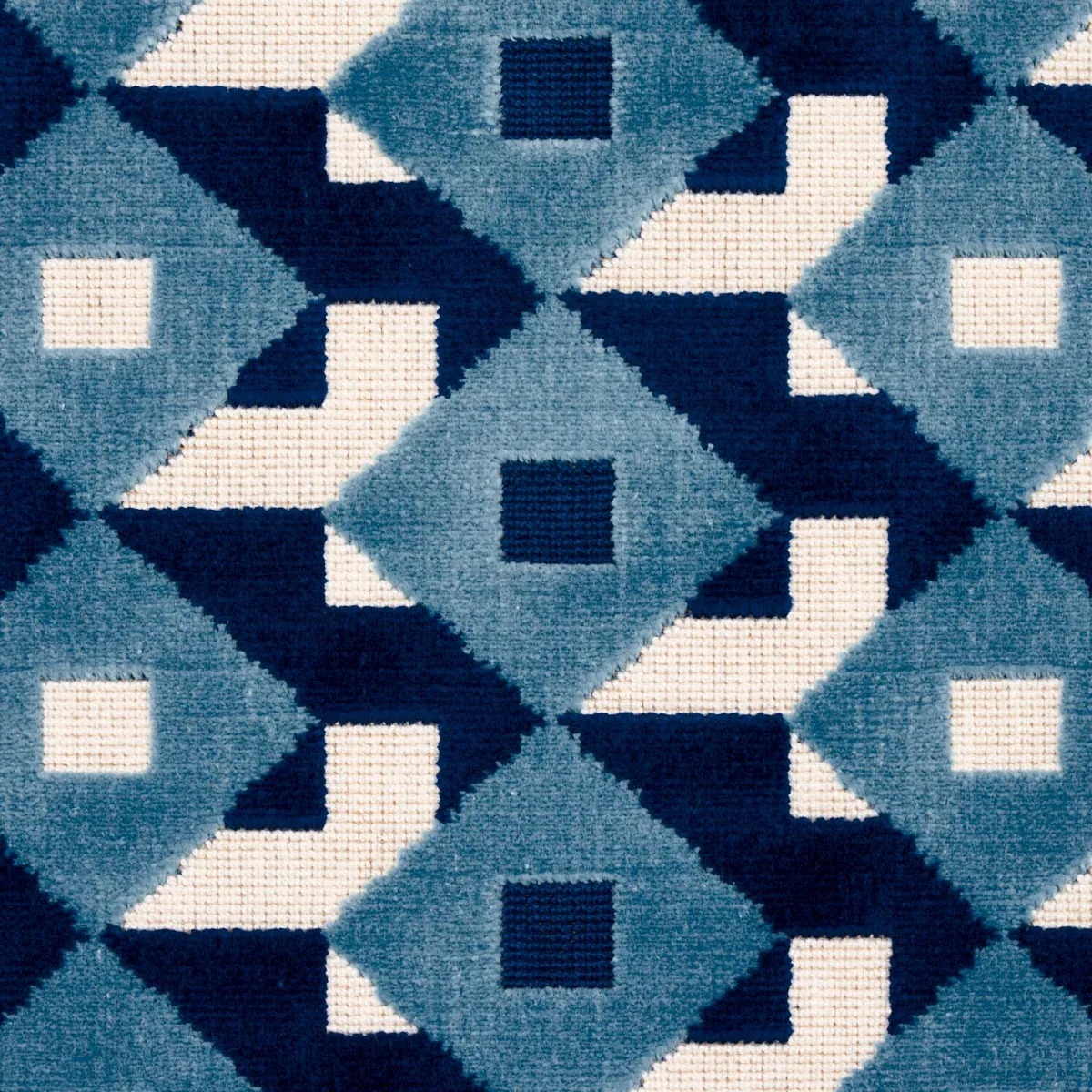 DAZZLE SHIP VELVET Fabric – AZURE | Schumacher | Wallpaper T DAZZLE SHIP VELVET fabric AZURE color by Schumacher