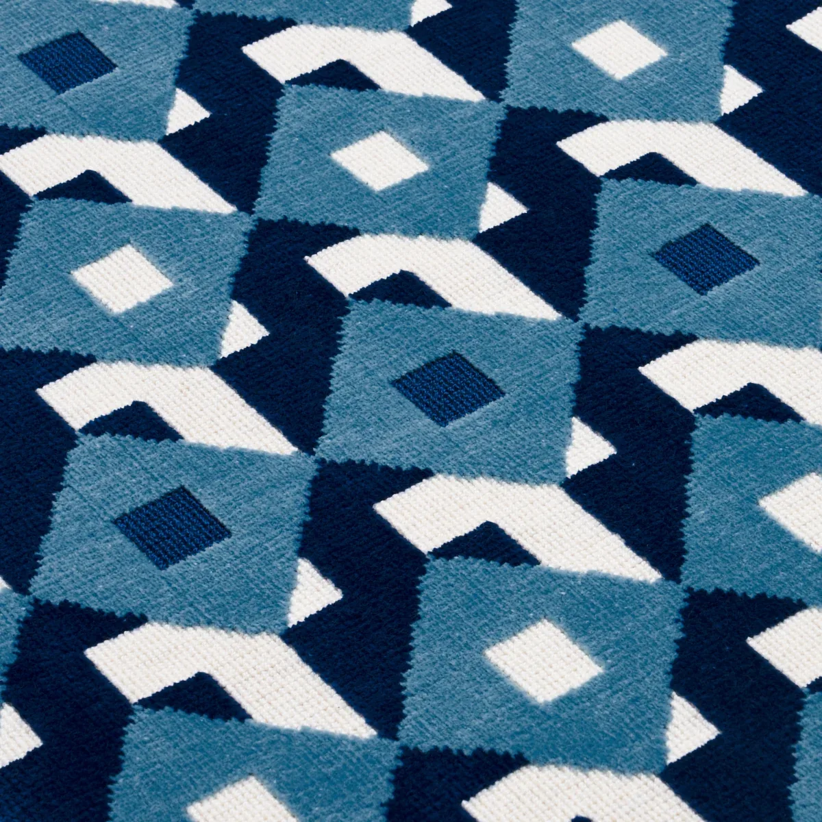 DAZZLE SHIP VELVET Fabric – AZURE | Schumacher | Wallpaper T DAZZLE SHIP VELVET fabric AZURE color by Schumacher