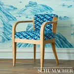 DAZZLE SHIP VELVET Fabric – AZURE | Schumacher | Wallpaper T DAZZLE SHIP VELVET fabric AZURE color by Schumacher