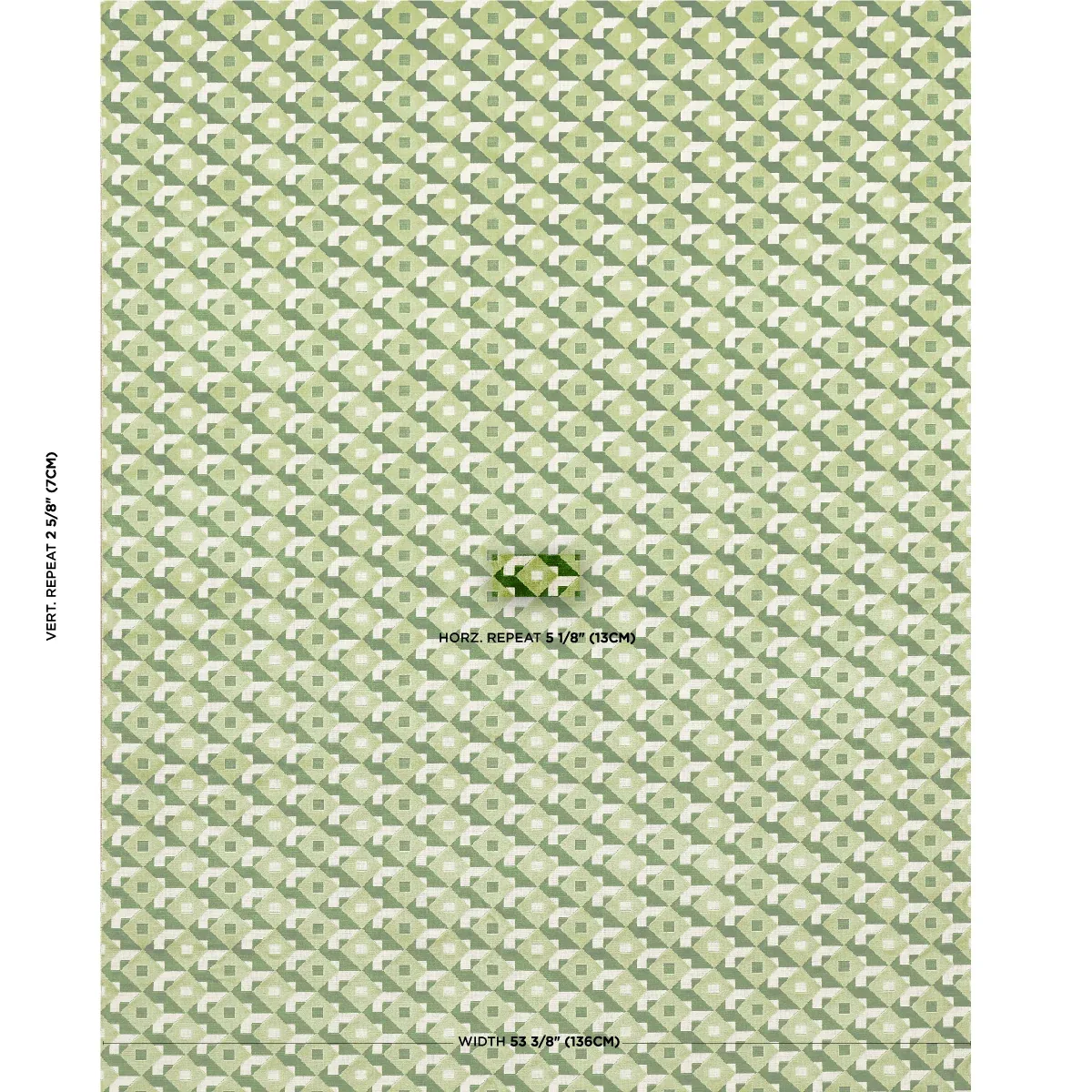 DAZZLE SHIP VELVET fabric VERDANT color by Schumacher