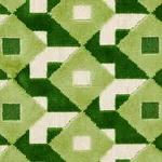 DAZZLE SHIP VELVET fabric VERDANT color by Schumacher