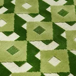 DAZZLE SHIP VELVET fabric VERDANT color by Schumacher