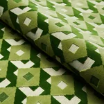 DAZZLE SHIP VELVET fabric VERDANT color by Schumacher