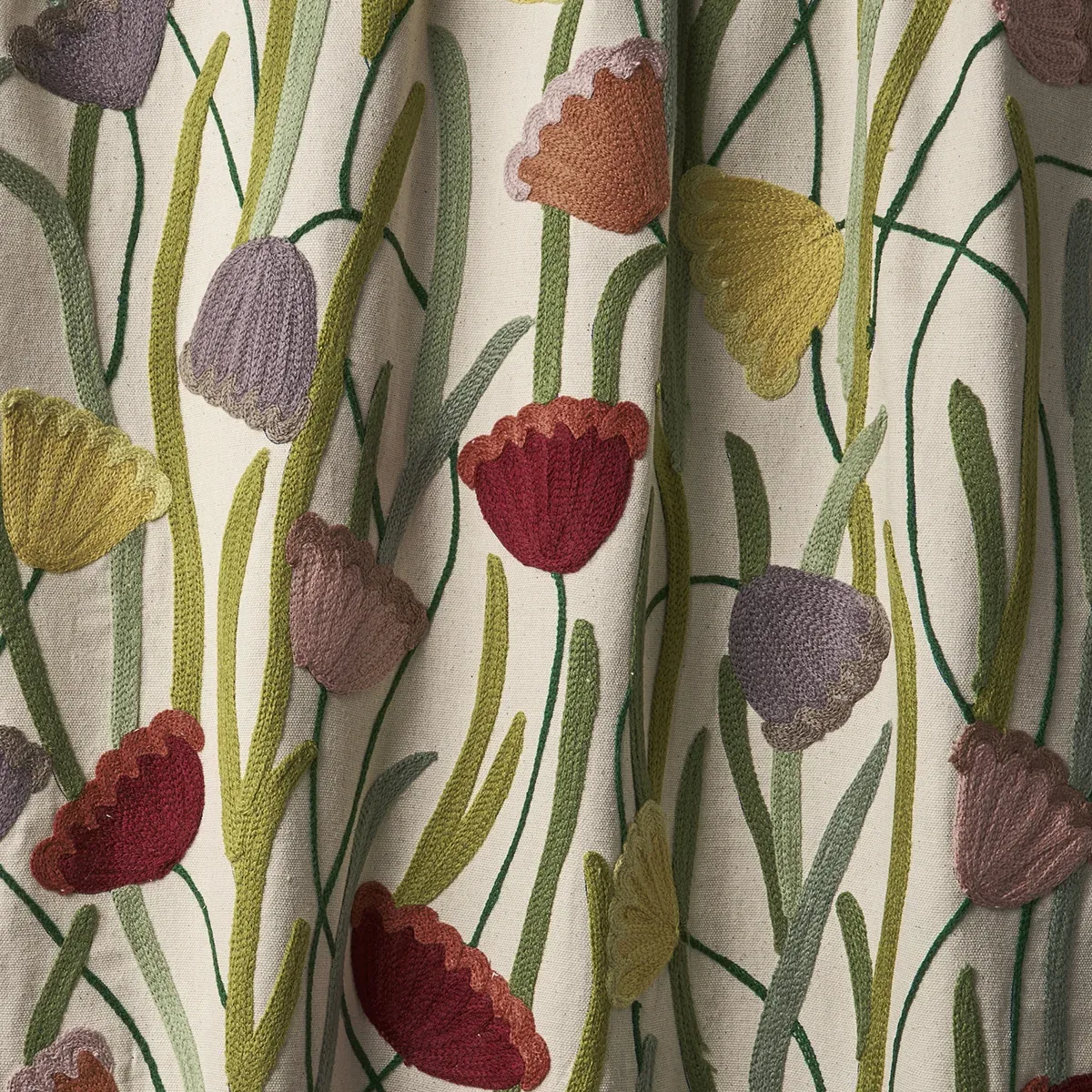 DECO FLOWER EMBROIDERY Fabric – MULTI | Schumacher | Wallpap DECO FLOWER EMBROIDERY fabric MULTI color by Schumacher
