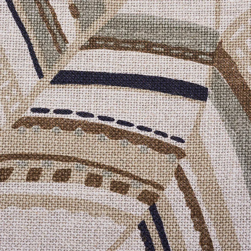 DECO LEAVES Fabric – NEUTRAL | Schumacher | Wallpaper Twins DECO LEAVES fabric NEUTRAL color by Schumacher