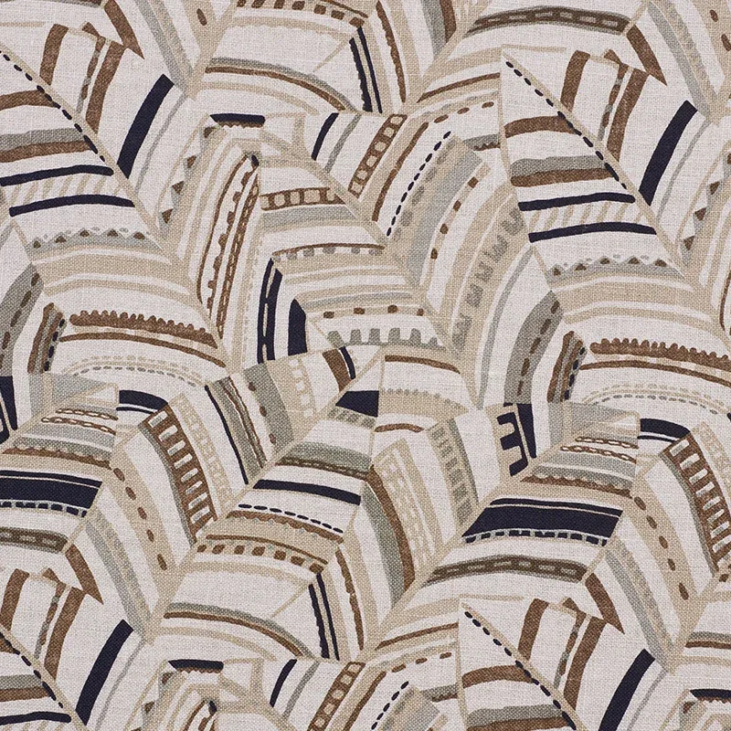DECO LEAVES fabric NEUTRAL color by Schumacher