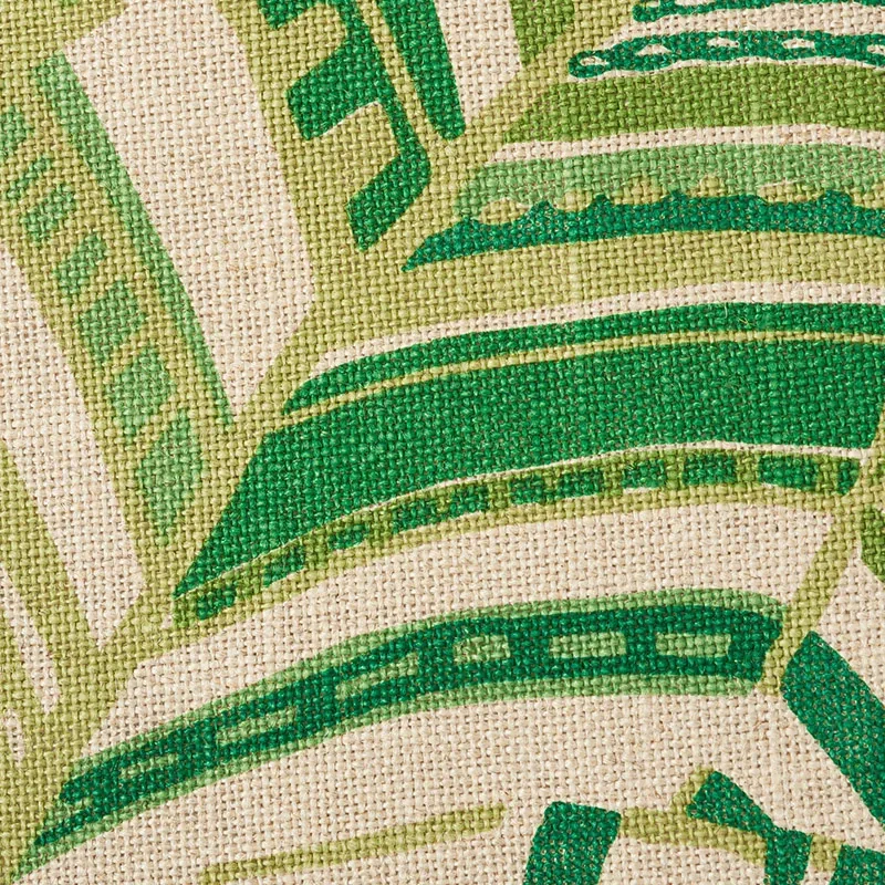 DECO LEAVES fabric PALM color by Schumacher