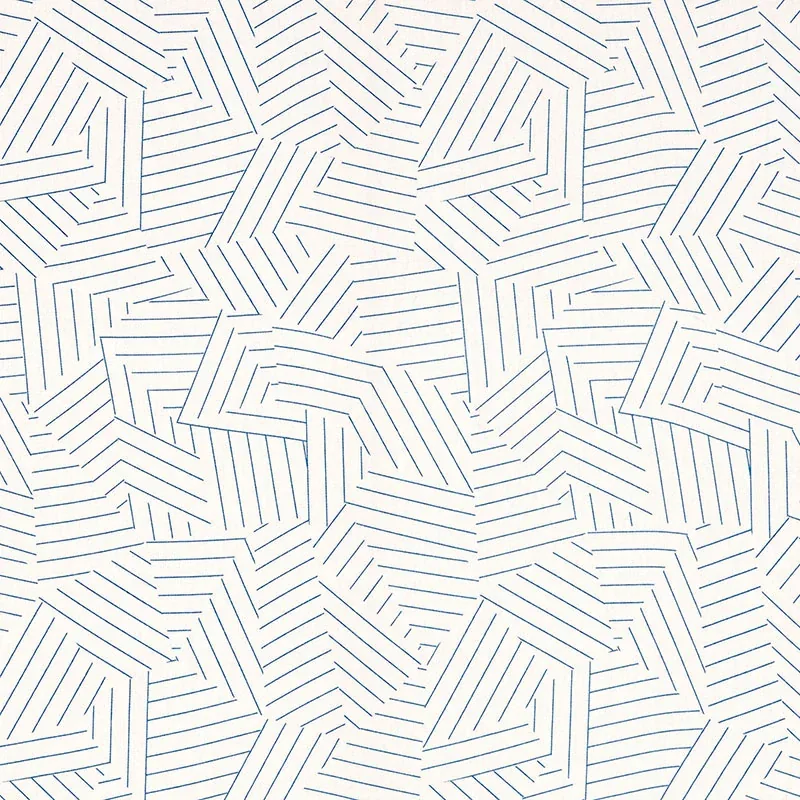 DECONSTRUCTED STRIPE fabric COBALT color by Schumacher