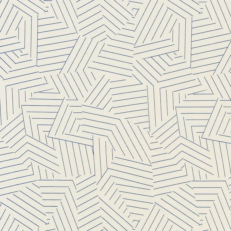 DECONSTRUCTED STRIPE INDOOR/OUTDOOR fabric COBALT color by Schumacher