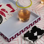 DECONSTRUCTED STRIPE Fabric – RED | Schumacher | Wallpaper T DECONSTRUCTED STRIPE fabric RED color by Schumacher