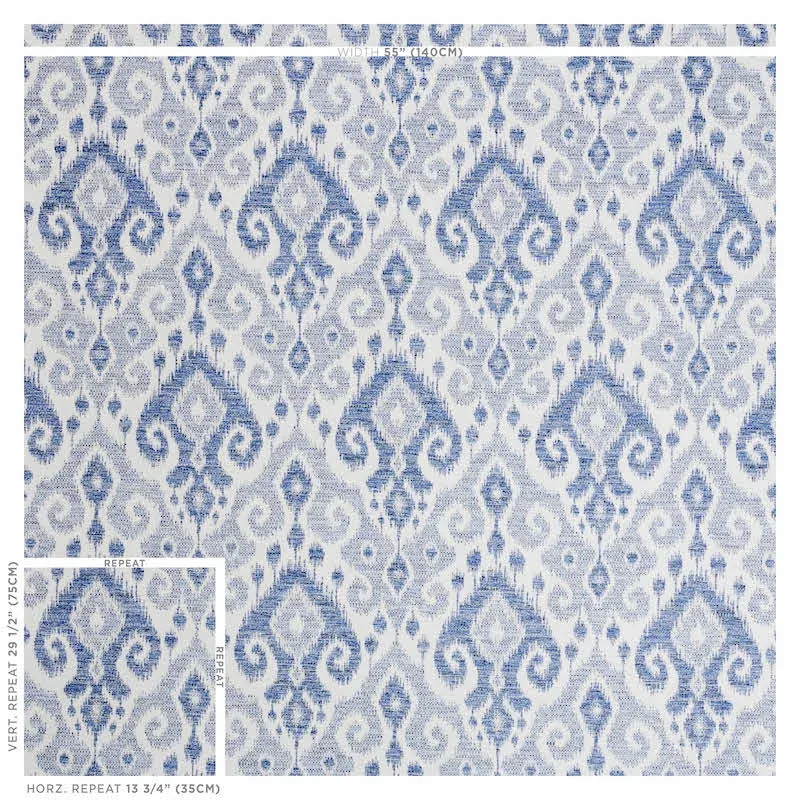 DEDRA fabric INDIGO color by Schumacher