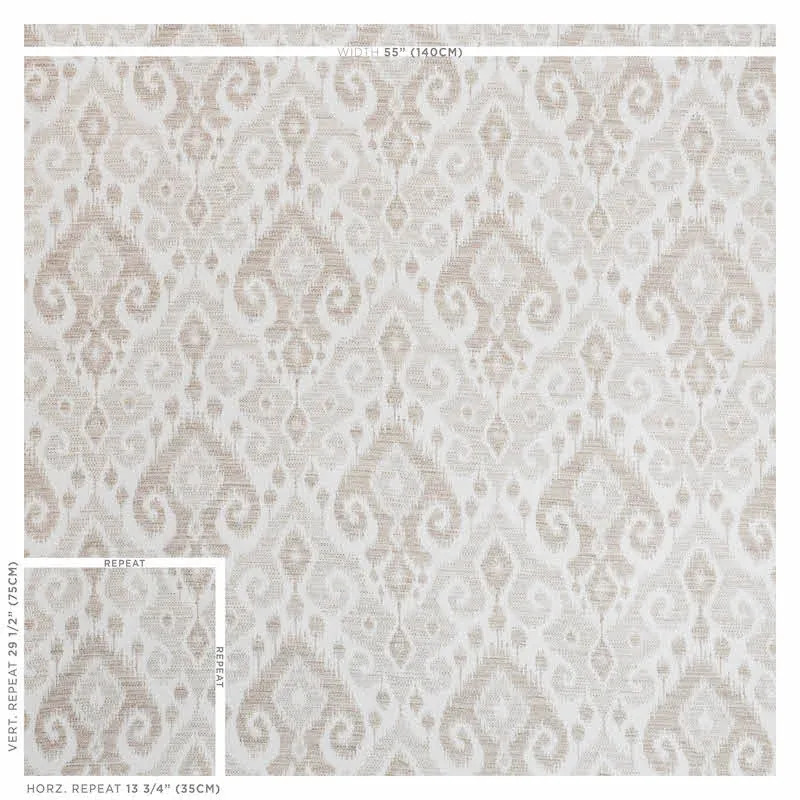 DEDRA fabric NATURAL color by Schumacher