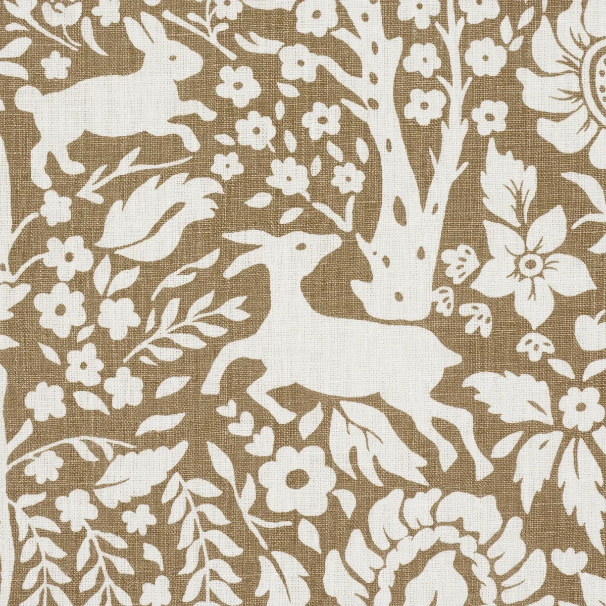DEERFIELD Fabric – MOCHA | Schumacher | Wallpaper Twins DEERFIELD fabric MOCHA color by Schumacher