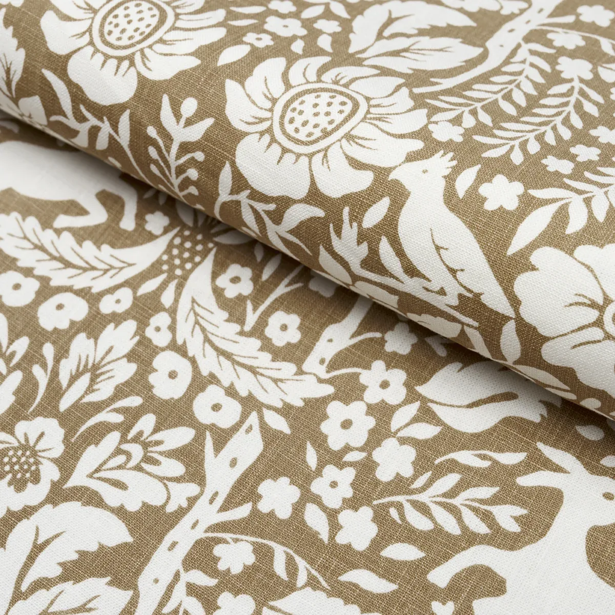 DEERFIELD Fabric – MOCHA | Schumacher | Wallpaper Twins DEERFIELD fabric MOCHA color by Schumacher