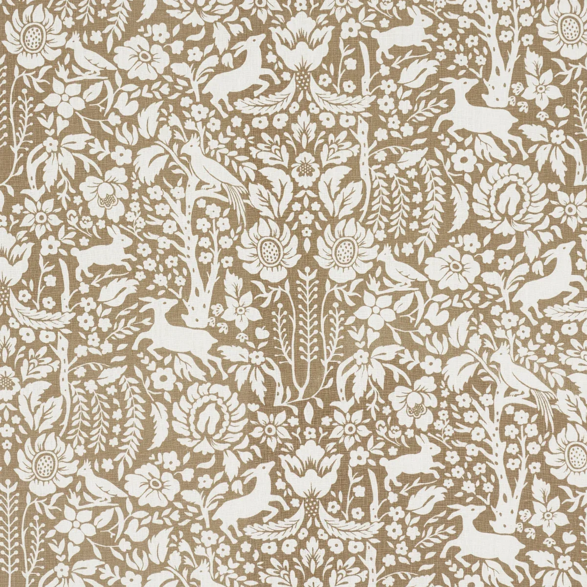 DEERFIELD fabric MOCHA color by Schumacher