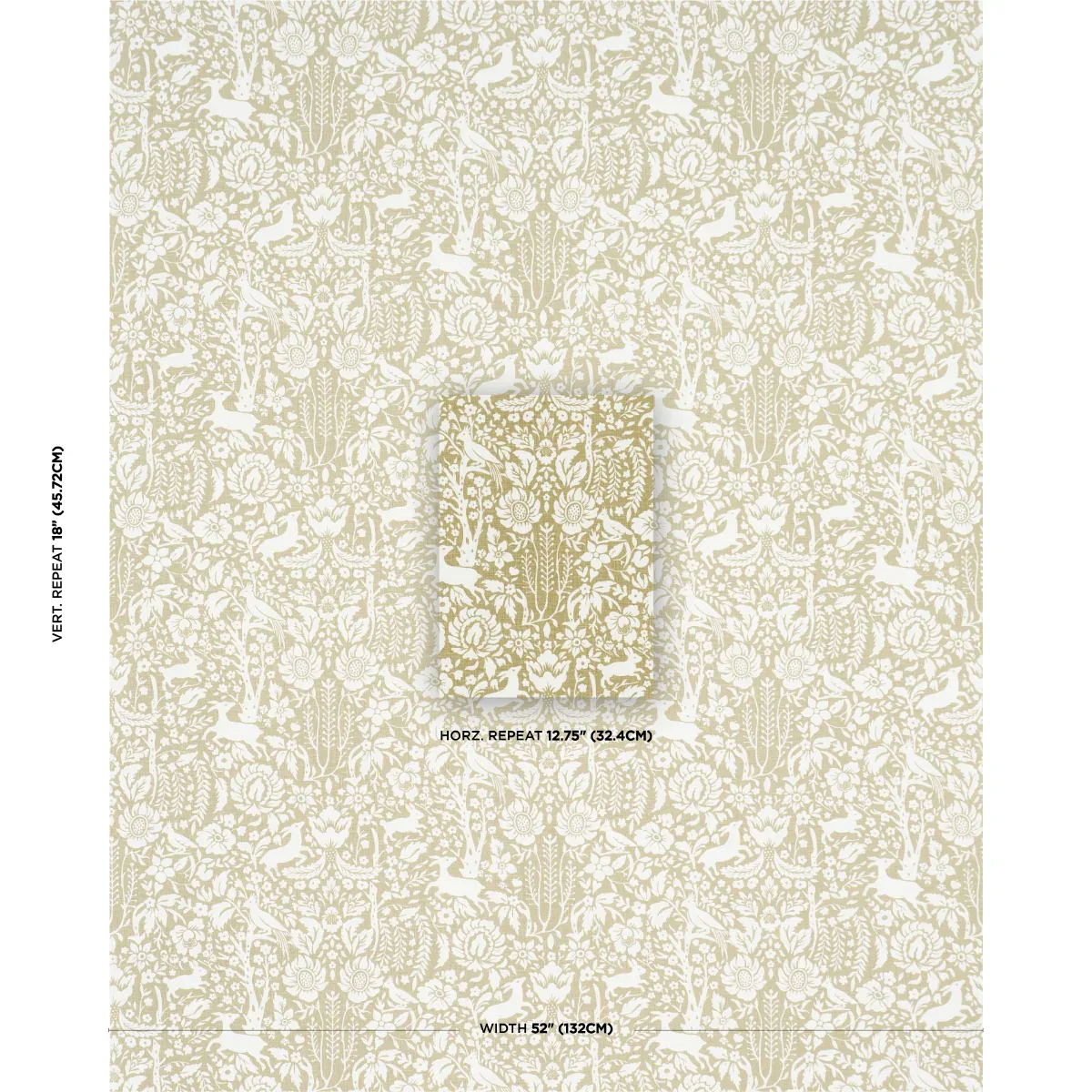 DEERFIELD Fabric – MOSS | Schumacher | Wallpaper Twins DEERFIELD fabric MOSS color by Schumacher